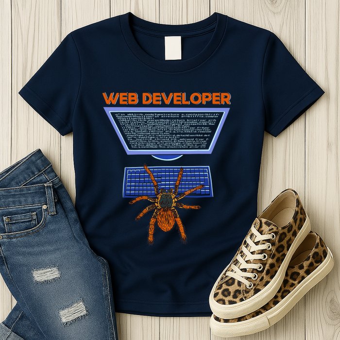 Spider Funny Web Software Developer Womens T-Shirt