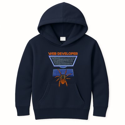 Spider Funny Web Software Developer Kids Hoodie