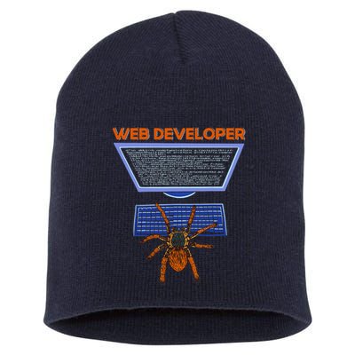 Spider Funny Web Software Developer Short Acrylic Beanie