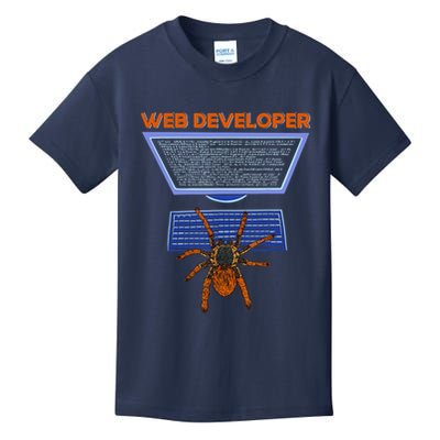 Spider Funny Web Software Developer Kids T-Shirt