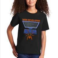 Spider Funny Web Software Developer Kids T-Shirt
