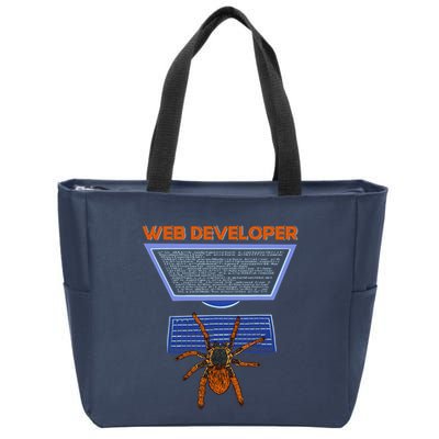 Spider Funny Web Software Developer Zip Tote Bag