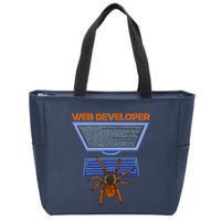Spider Funny Web Software Developer Zip Tote Bag