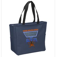 Spider Funny Web Software Developer Zip Tote Bag