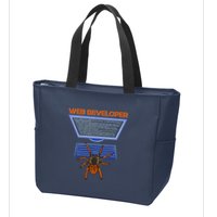 Spider Funny Web Software Developer Zip Tote Bag