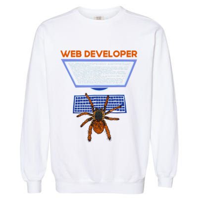 Spider Funny Web Software Developer Garment-Dyed Sweatshirt