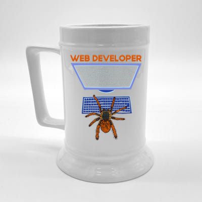 Spider Funny Web Software Developer Beer Stein