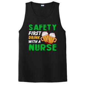 Safety First With A Nurse St Patricks Day Ing Funny Gift PosiCharge Competitor Tank