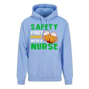 Safety First With A Nurse St Patricks Day Ing Funny Gift Unisex Surf Hoodie