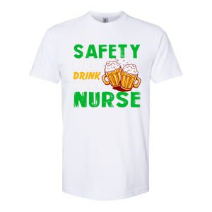 Safety First With A Nurse St Patricks Day Ing Funny Gift Softstyle CVC T-Shirt