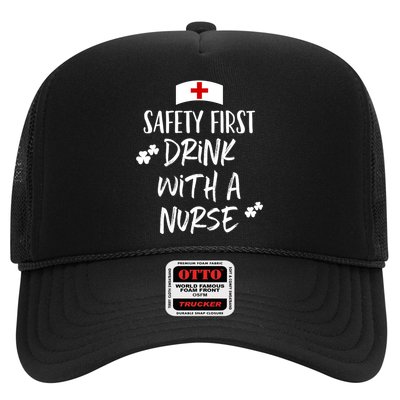 Safety First With A Nurse St Patricks Day Funny Cute Gift Trucker Hat