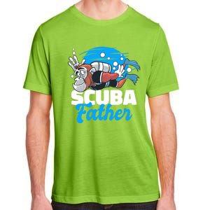 Scuba Father With A Monkey For Father's Day Gift Adult ChromaSoft Performance T-Shirt