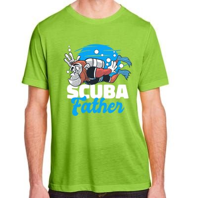 Scuba Father With A Monkey For Father's Day Gift Adult ChromaSoft Performance T-Shirt