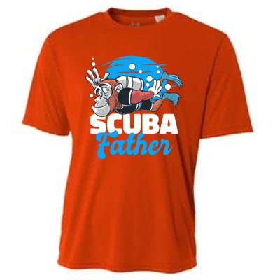 Scuba Father With A Monkey For Father's Day Gift Cooling Performance Crew T-Shirt