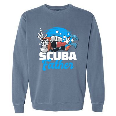 Scuba Father With A Monkey For Father's Day Gift Garment-Dyed Sweatshirt