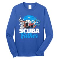 Scuba Father With A Monkey For Father's Day Gift Long Sleeve Shirt