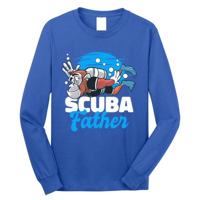 Scuba Father With A Monkey For Father's Day Gift Long Sleeve Shirt