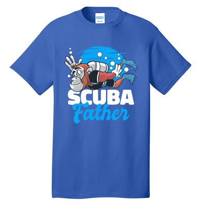 Scuba Father With A Monkey For Father's Day Gift Tall T-Shirt