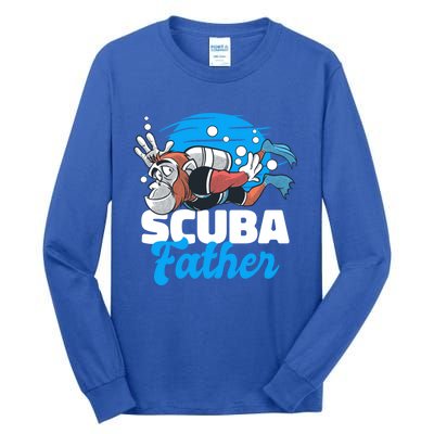 Scuba Father With A Monkey For Father's Day Gift Tall Long Sleeve T-Shirt