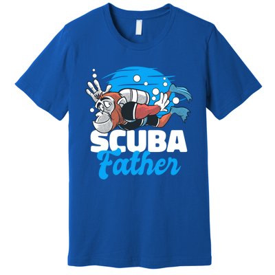 Scuba Father With A Monkey For Father's Day Gift Premium T-Shirt