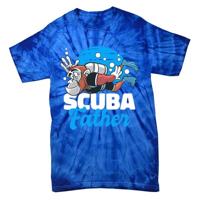 Scuba Father With A Monkey For Father's Day Gift Tie-Dye T-Shirt