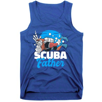 Scuba Father With A Monkey For Father's Day Gift Tank Top