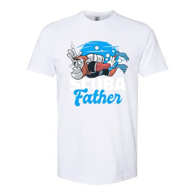 Scuba Father With A Monkey For Father's Day Gift Softstyle CVC T-Shirt