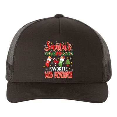 SantaS Favorite Web Developer Santa Hat Xmas Yupoong Adult 5-Panel Trucker Hat