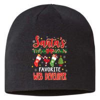 SantaS Favorite Web Developer Santa Hat Xmas Sustainable Beanie