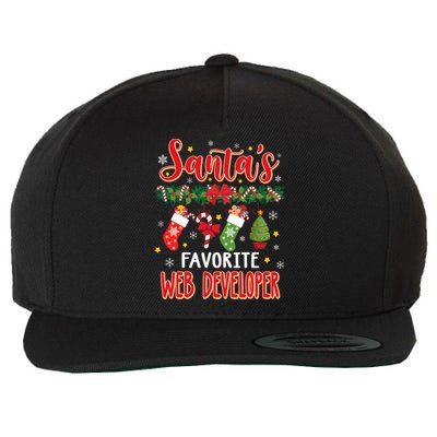 SantaS Favorite Web Developer Santa Hat Xmas Wool Snapback Cap