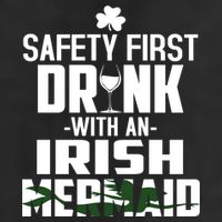 Safety First With An Irish Mermaid Wine Shamrock Gift Cool Comfort Performance Bucket Hat