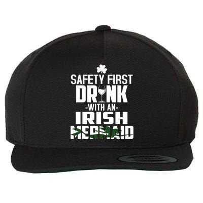 Safety First With An Irish Mermaid Wine Shamrock Gift Wool Snapback Cap