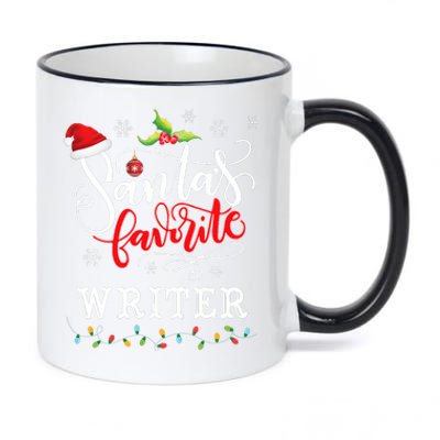 SantaS Favorite Writer Funny Christmas Xmas Hat 11oz Black Color Changing Mug