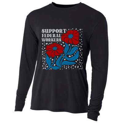 Support Federal Workers  Anti Trump . Cooling Performance Long Sleeve Crew