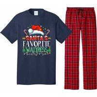 Santas Favorite Waitress Christmas Party Pajama Santa Hat Pajama Set