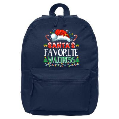 Santas Favorite Waitress Christmas Party Pajama Santa Hat 16 in Basic Backpack