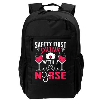 Safety First With A Nurse Week Wine Ers Nursing Cool Gift Backpack
