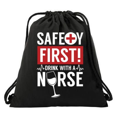 Safety First With A Nurse Medical Emergency Gift Drawstring Bag
