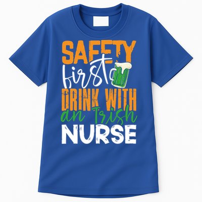 Safety First With Irish Nurse Funny St Patrick's Day Gift Tall T-Shirt