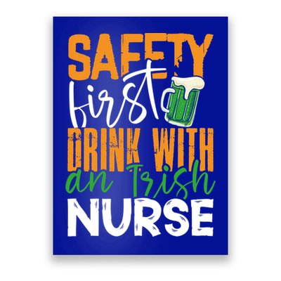 Safety First With Irish Nurse Funny St Patrick's Day Gift Poster