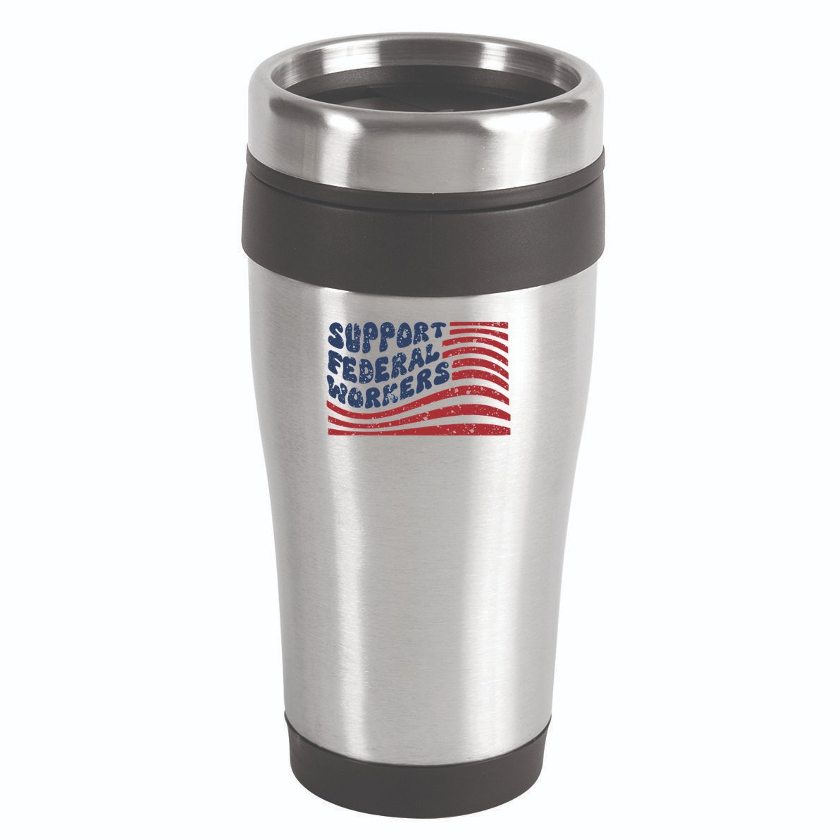 Support Federal Workers Flag 16oz Travel Tumbler