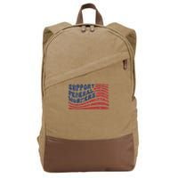 Support Federal Workers Flag Cotton Canvas Backpack