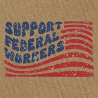 Support Federal Workers Flag Cotton Canvas Backpack