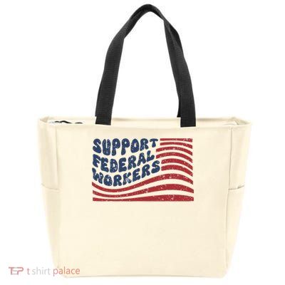 Support Federal Workers Flag Zip Tote Bag
