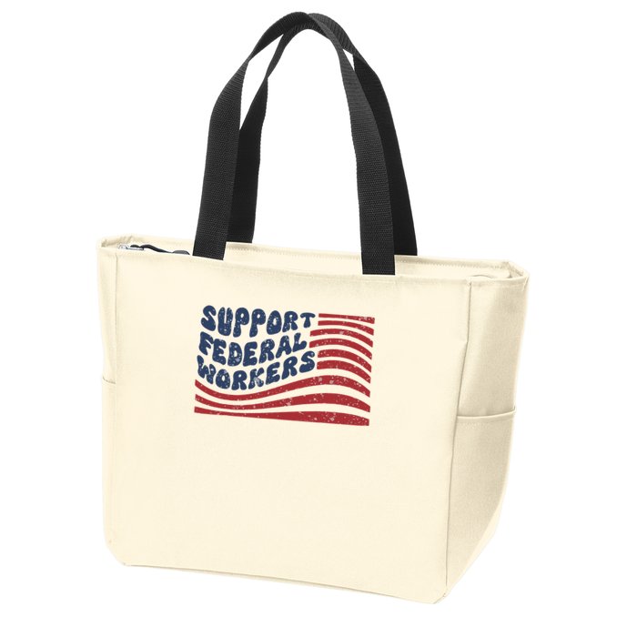 Support Federal Workers Flag Zip Tote Bag
