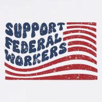 Support Federal Workers Flag Garment-Dyed Sweatshirt