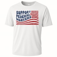 Support Federal Workers Flag Performance Shirt