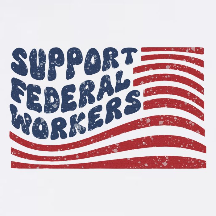 Support Federal Workers Flag Performance Shirt