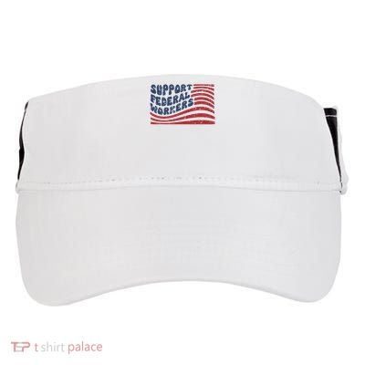 Support Federal Workers Flag Adult Drive Performance Visor