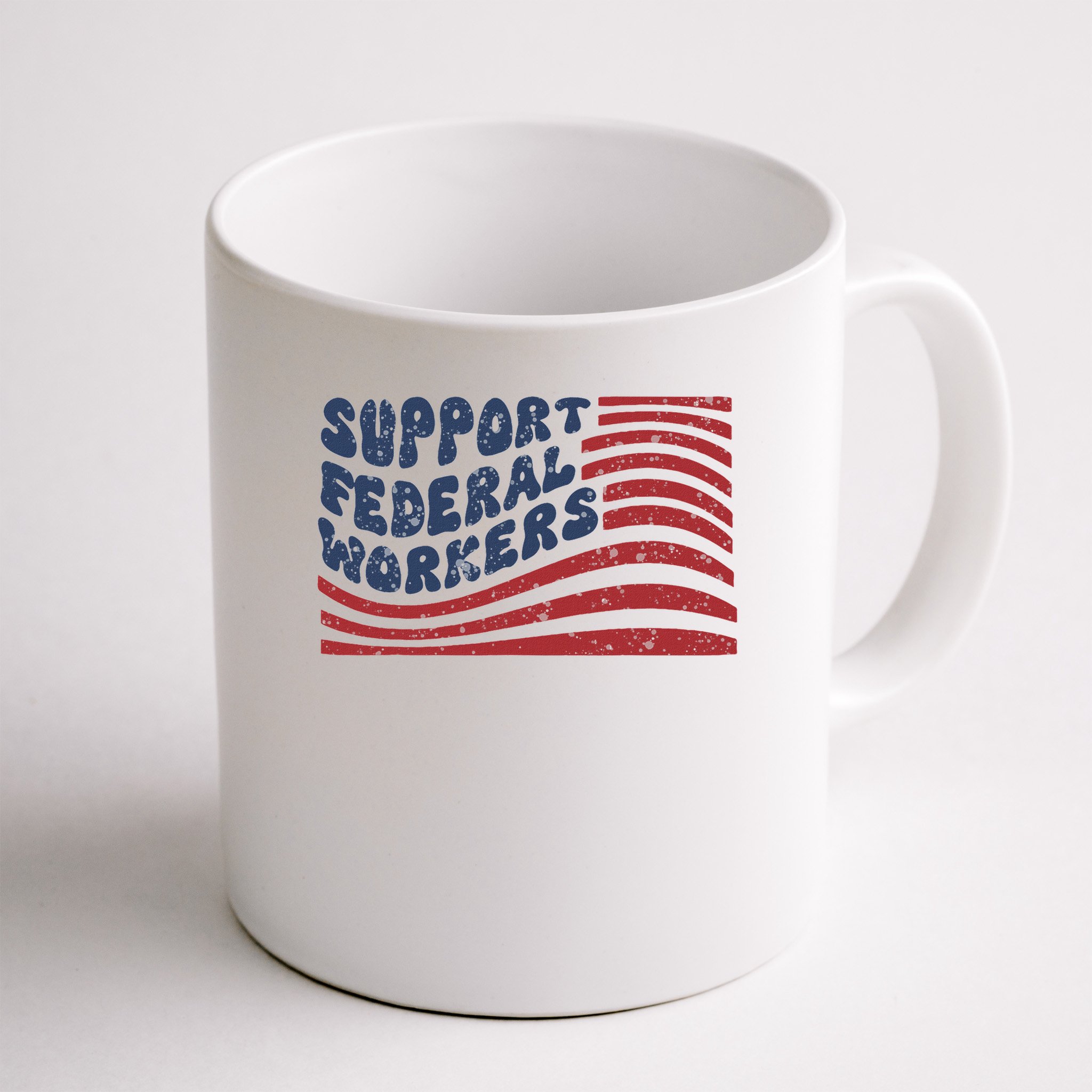 Support Federal Workers Flag Mug